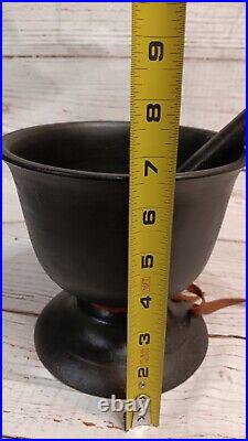 Vintage Large Cast Iron Mortar and Pestle