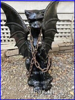 Vintage Large Gargoyle Cast Statue Agnes Berkeley Foundry USA Halloween Garden