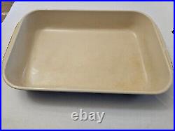 Vintage Large Le Creuset Blue Cast Iron Roasting Baking Casserole Pan Handles L1