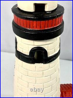 Vintage Large Lighthouse Cast Iron Doorstop Moby Dick Originals 17 Rare! Heavy