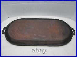 Vintage Large Oval Cast Iron Griddle with Handles