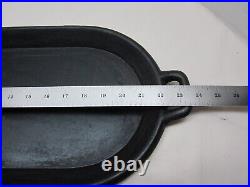 Vintage Large Oval Cast Iron Griddle with Handles