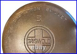 Vintage No. 8 Griswold 704a Cast Iron Skillet Large Logo Erie, Pa, U. S. A