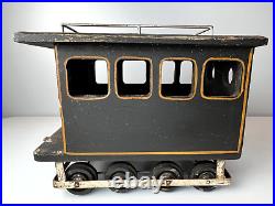 Vintage! RARE! Circa 1975 1881 Wood & Cast Iron Train Set 3 Piece - LARGE