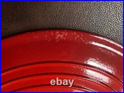 Vintage Red Le Creuset Enameled Cast Iron #40 Oval Dutch Oven Large 15.5 Quarts
