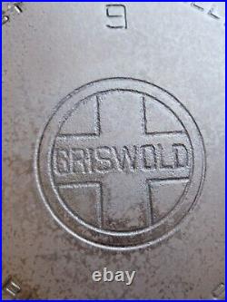 Vtg 1930s Griswold 9 Cast Iron Skillet Large Block Logo 710 F Restored Flat Btm