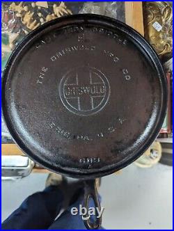 Vtg Griswold Large Logo #9, 10-1/4 Cast Iron Griddle, #609 FLAT