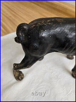 Vtg. Large heavy cast iron Boston terrier doorstop