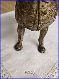 Vtg. Large heavy cast iron Boston terrier doorstop