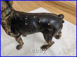 Vtg. Large heavy cast iron Boston terrier doorstop