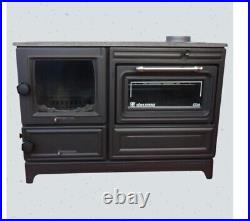 Wood stove with extra large fire chamber, cooker stove, cast iron stove, oven st