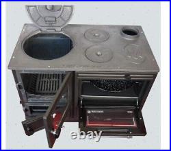 Wood stove with extra large fire chamber, cooker stove, cast iron stove, oven st